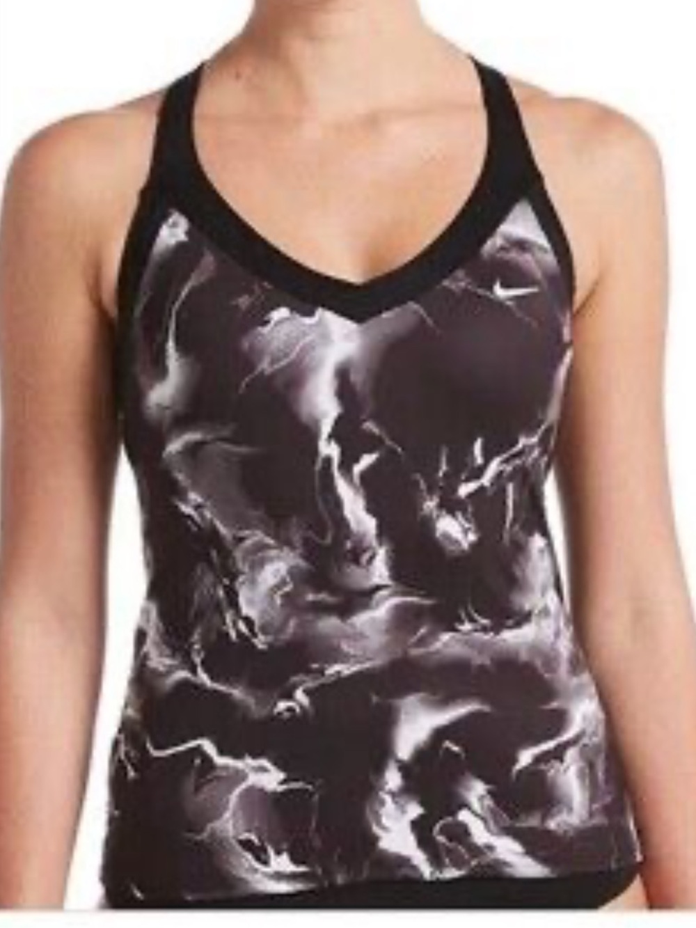 Nike Blur V Neck Tankini Swim Top Athletic Swimwear Women’s medium
